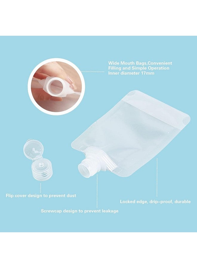 VINSU Clear Travel Pouch Set - TSA Compliant, Leakproof and Waterproof Organizer for Toiletries, Makeup, Liquids, and Travel Essentials - Transparent Pouch with Closure for Travel - (5 Pcs) (100 Ml) - Image 4