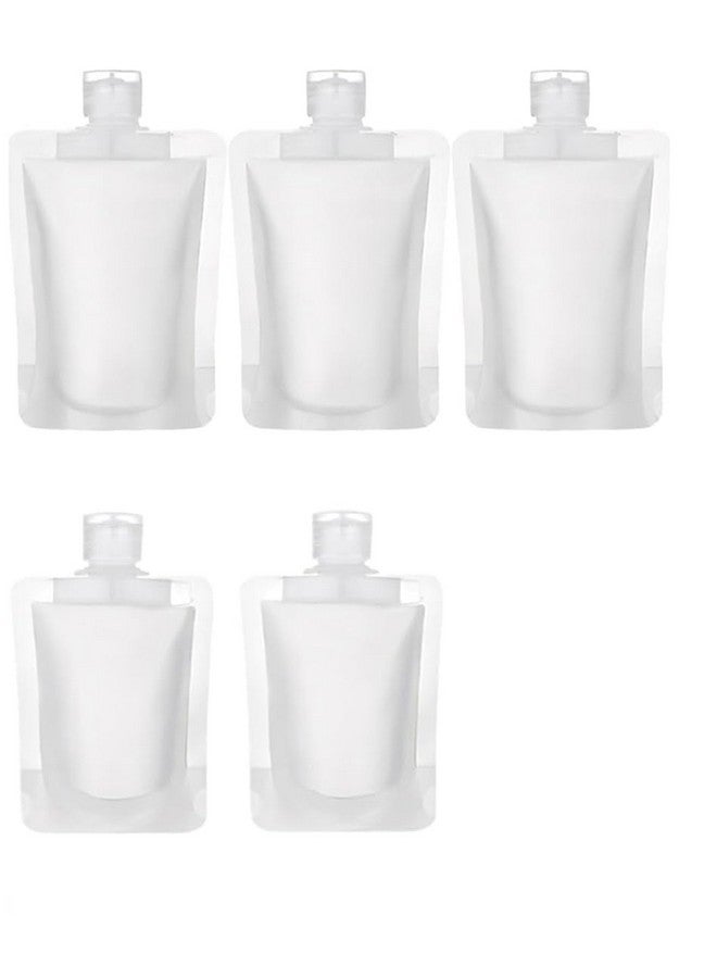 VINSU Clear Travel Pouch Set - TSA Compliant, Leakproof and Waterproof Organizer for Toiletries, Makeup, Liquids, and Travel Essentials - Transparent Pouch with Closure for Travel - (5 Pcs) (100 Ml) - Image 1