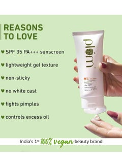 Plum Plum Green Tea Daylight Sunscreen Gel SPF For Oily Acne Prone Skin Green Tea Extracts Effective Sun Block Protection Light Weight Gel Cream Texture Daily Use for Dry Normal Sensitive Skin SPF 35 50ml  - Image 3