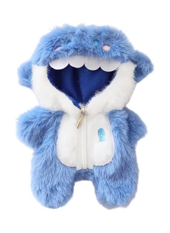 Clothes for Labubu Series 17cm Dolls Conjoined Shark Outfit, Collector's Marine-Themed Doll Clothes (Doll Not Included)  - Image 5