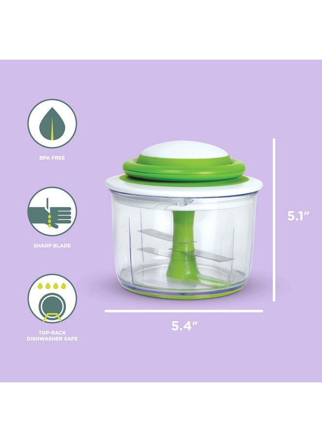 Chef'n - Chef'n VeggiChop Hand-Powered Food Chopper (Arugula), 5.5" x 5.5" x 5" - Image 1