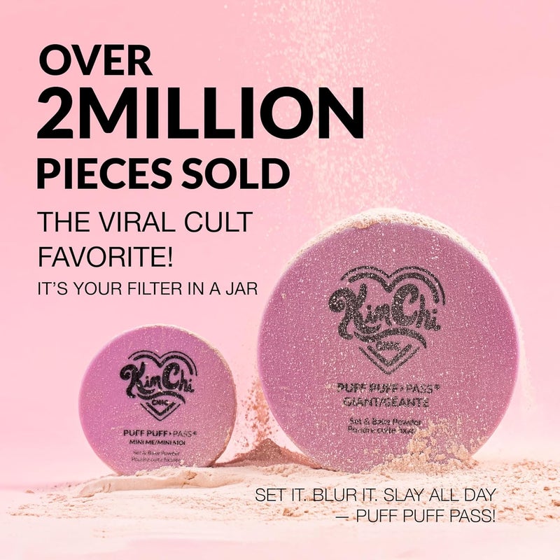 Kimchi Chic KimChiChic Beauty Puff Puff Pass Set and Bake Setting Powder for Makeup, Extra Fluffy Loose Face Powder Poof, Soft Natural Face Makeup for Uneven Skin Tone, 01 Ivander - Image 3