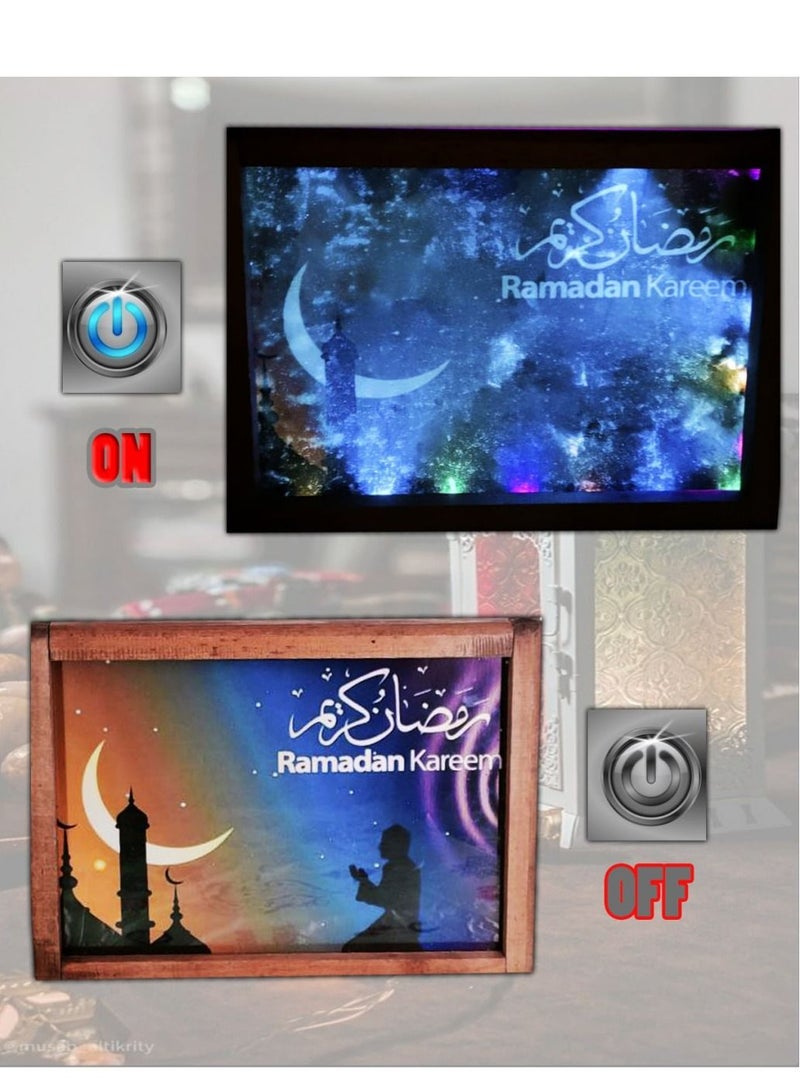Luminous wooden tray, Ramadan shapes (Figure7) - Image 4