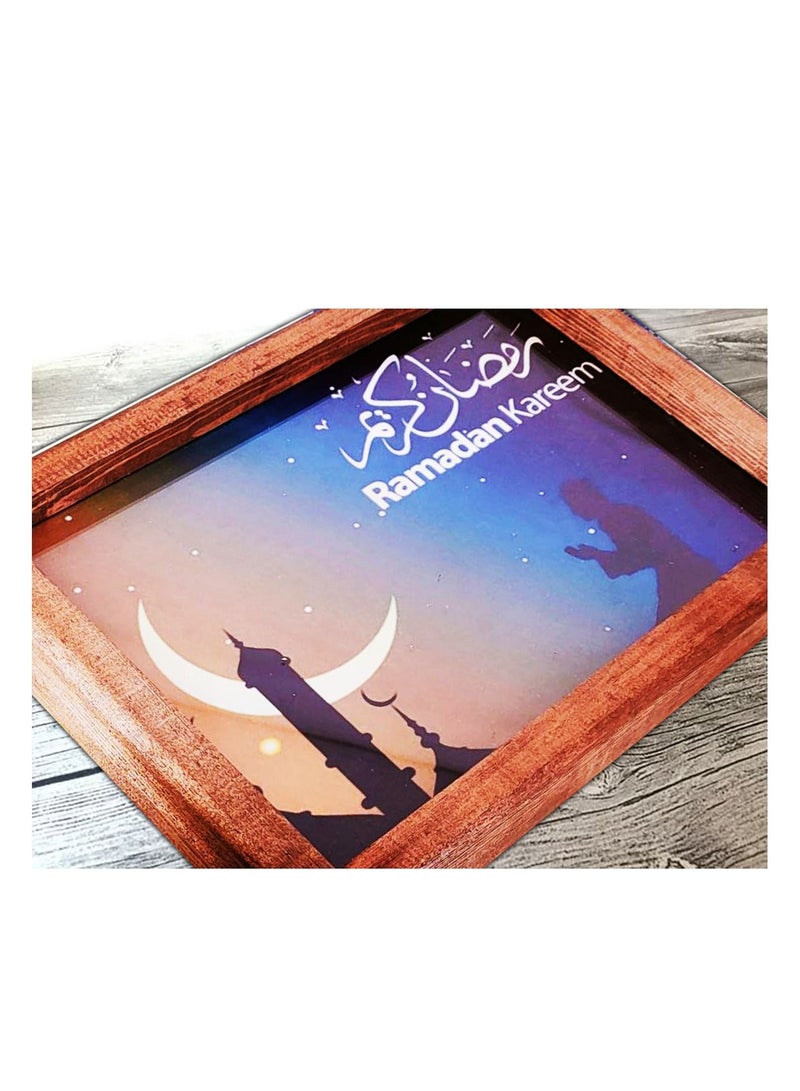Luminous wooden tray, Ramadan shapes (Figure7) - Image 1
