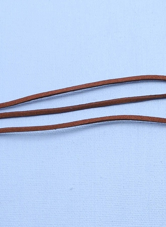 Yheakne Boho Layered Leather Choker Necklace Brown Suede Choker Necklace Short Velvet Necklaces Punk Vintage Necklace Jewelry for Women (Brown) - Image 5