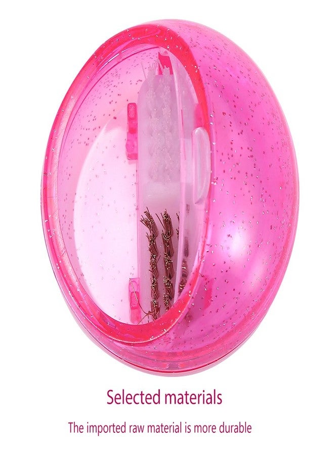 Rotekt Pink ABS Mini Nail Art Drill Head Dual Clean Brush with Steel Wire & Nylon Bristle, Portable - Image 5