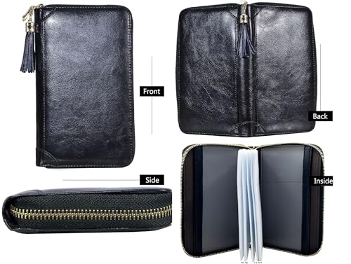 YUHAN PRETTY Womens Credit Card Holder Wallet RFID Leather Small ID Card Case(60 Card Slots - BlackNew) - Image 5