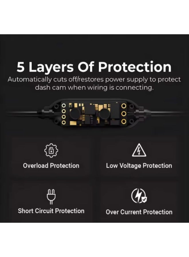 دي دي باي طقم توصيل مباشر DDPAI OBD مع فيوز لكاميرات القيادة Z90 Master، Z90، Z60 Pro، Z60، N5 Dual، N5 Pro، Z50 Pro، كابل مراقبة ركن السيارة من النوع C، مراقبة ركن السيارة على مدار الساعة - Image 2