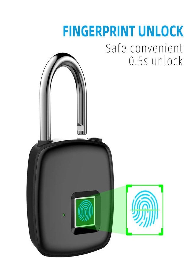 ريس 52 قفل بصمة الإصبع REES52 P30، قفل إلكتروني ذكي قابل لإعادة الشحن عبر منفذ USB، قفل سريع الفتح مصنوع من سبائك الزنك، مناسب لأبواب وحقائب السفر - Image 4