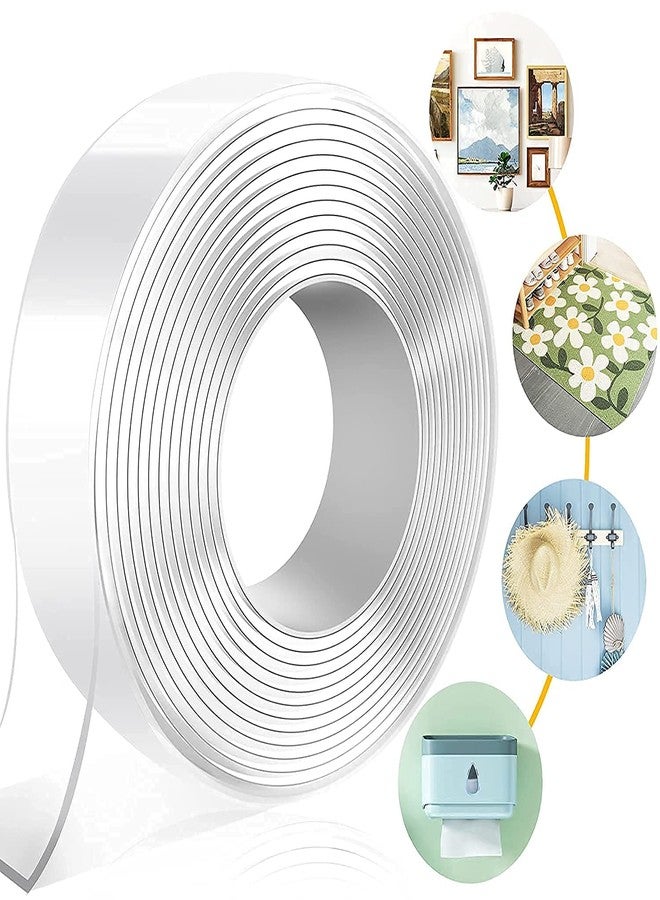 Delzon Strong Double Sided Tape Heavy Duty, (5.0 m × 3,0 cm × 2 mm) Removable Nano Mounting Tape, Clear Sticky Adhesive Strips (1) - Image 1