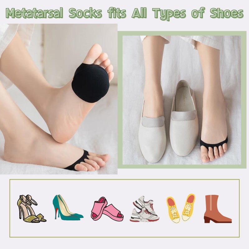 Eacozy Metatarsal Pads Invisible Socks  Soft Foot Pads For Women And Men  Reusable Ball Of Foot Cushions For Runners  Prevent Pain And Discomfort - Image 5