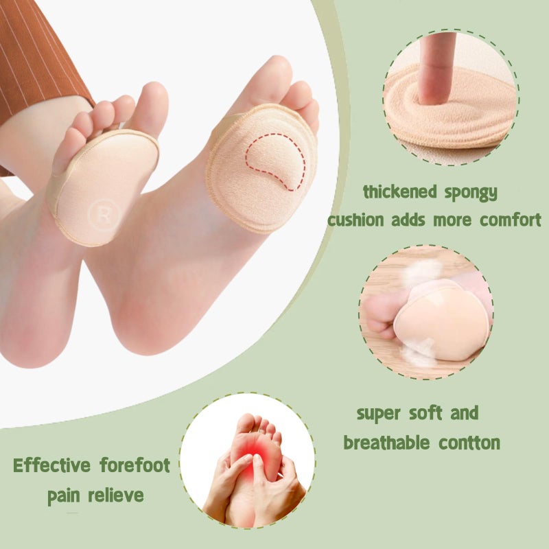 Eacozy Metatarsal Pads Invisible Socks  Soft Foot Pads For Women And Men  Reusable Ball Of Foot Cushions For Runners  Prevent Pain And Discomfort - Image 2
