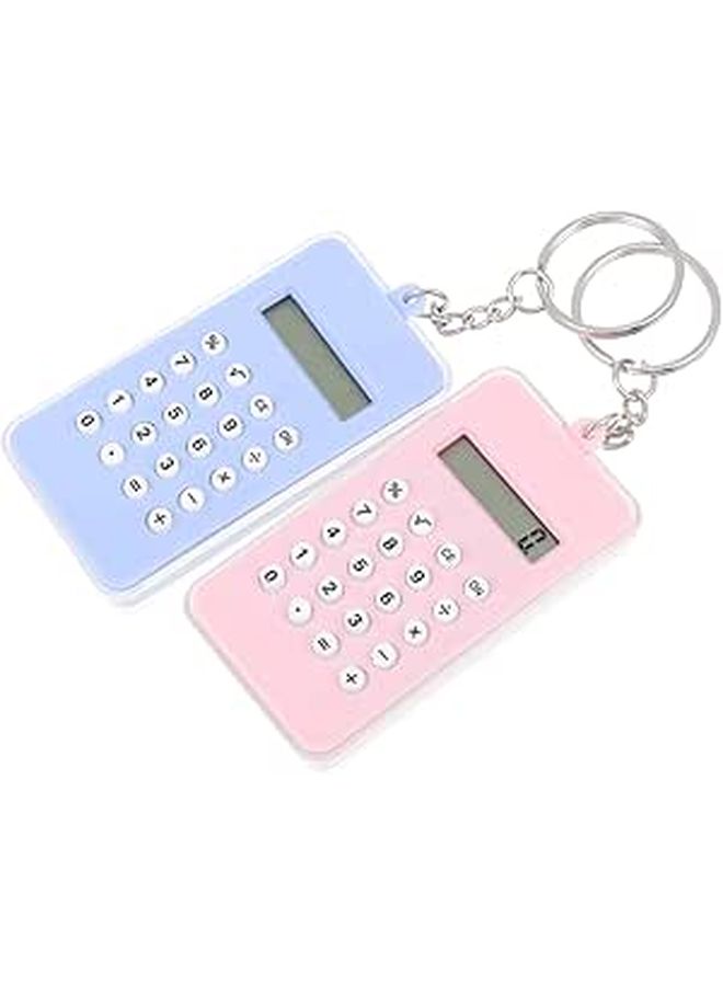 Shineofi 2pcs Calculator Pendant Keychain Party Favors for Boys Girls - Image 1