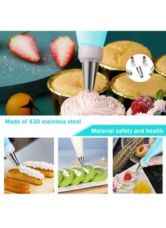 TUICARE Piping Bags Pastry Bag 100Pcs 2 Couplers,14 Frosting Tips 3 Cake Scraper 1 Tie, Cupcake Cake Decorating Bags Disposable Cake Icing Decorating Piping Bags Set For Cake Decorating Reusable For Cookies  - Image 5