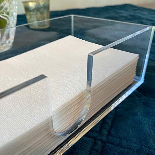 Sicily Acrylic Napkin Holder (5mm) Multifold Paper Towel Dispenser (9.87”W x 4.75”D x 2.75”H) Hand Towel Holder for Bathroom and Kitchen Countertop - Image 2