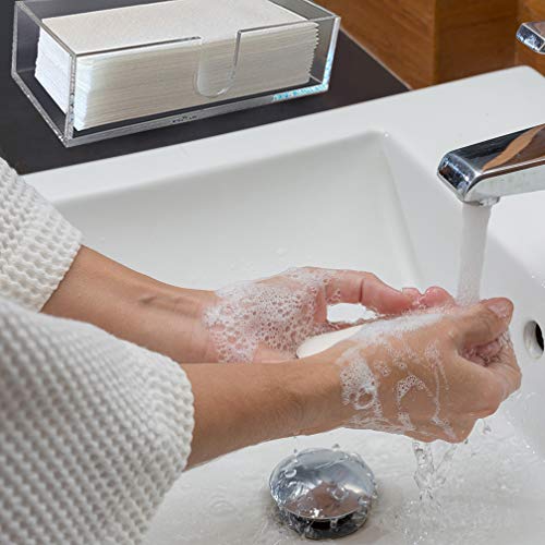 Sicily Acrylic Napkin Holder (5mm) Multifold Paper Towel Dispenser (9.87”W x 4.75”D x 2.75”H) Hand Towel Holder for Bathroom and Kitchen Countertop - Image 4