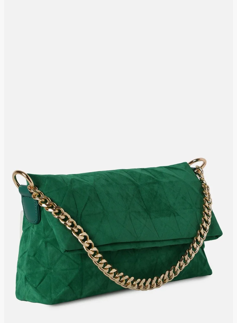 Haute Sauce Quilted Magnet Lock Sling Bag with Chain Strap