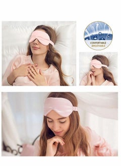 Excefore Sleep Mask, Silk Eye Mask for Sleeping Women/Men/Girls, Both Sides 100% Pure Mulberry Silk Blackout Anti-Allergy Blindfold with Elastic Strap for Full Night's Sleep, Travel and Nap (Pink)  - Image 3