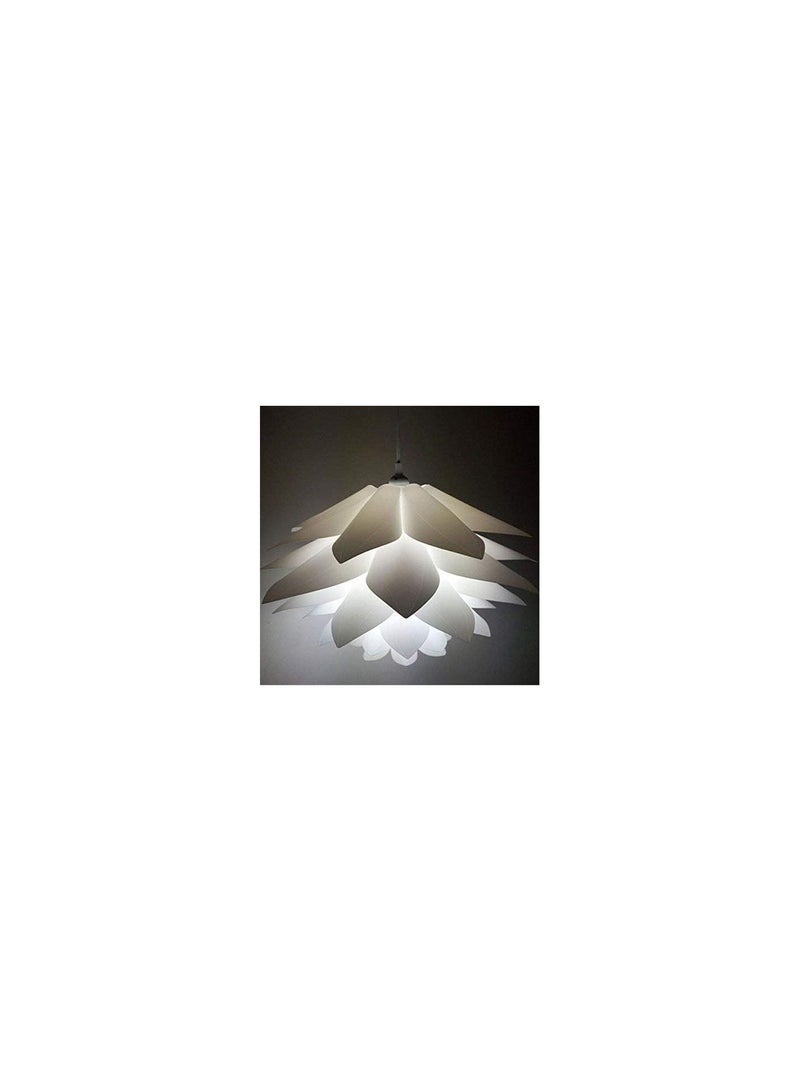 GGOOT Art DIY Pendant Light Shades Kit, Lotus Flower Lamp Shade, Ceiling Chandelier Lampshade for Living Room Bedroom Study Dining Room, White Warm Yellow Lamp Shade Room House Home Decoration  - Image 2
