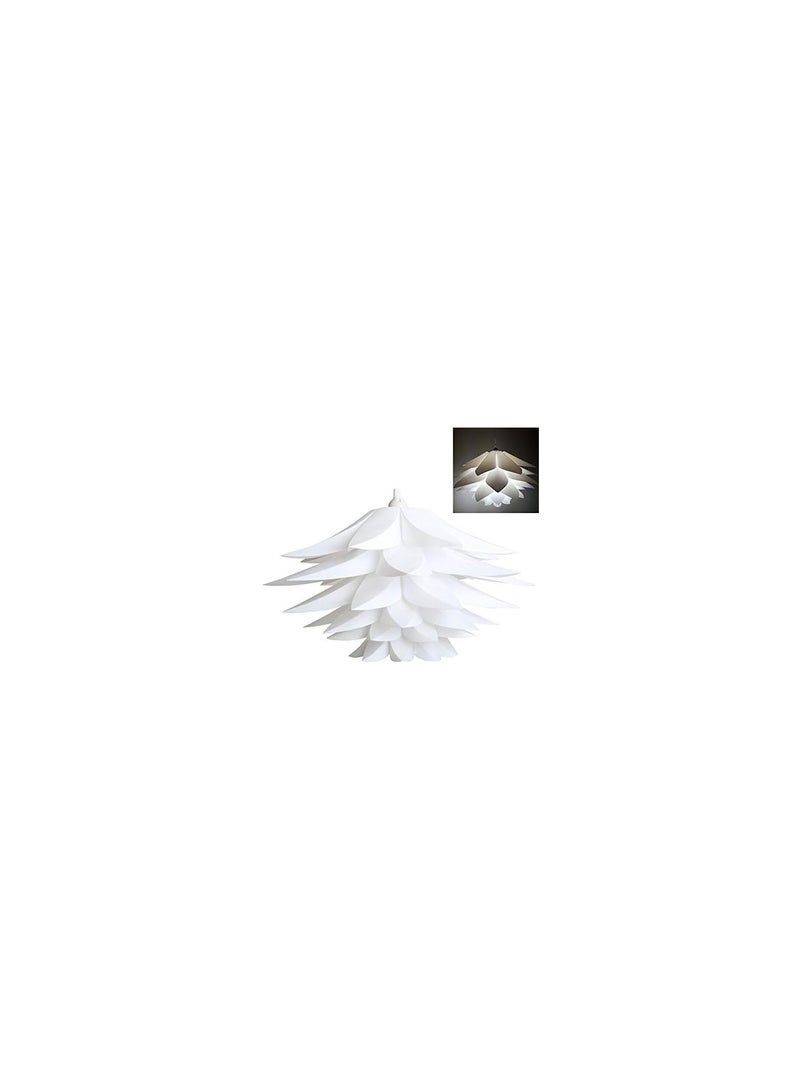 GGOOT Art DIY Pendant Light Shades Kit, Lotus Flower Lamp Shade, Ceiling Chandelier Lampshade for Living Room Bedroom Study Dining Room, White Warm Yellow Lamp Shade Room House Home Decoration  - Image 3