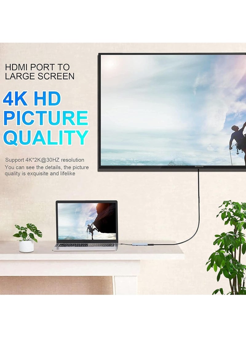 ELTRAZONE محور USB C 11 في 1 مع HDMI 4K، VGA، USB 3.0، إيثرنت، قارئات بطاقات SD/TF – وسع اتصالك لجهاز MacBook Pro، MacBook Air وأجهزة Type C الأخرى – محطة إرساء نهائية - Image 2
