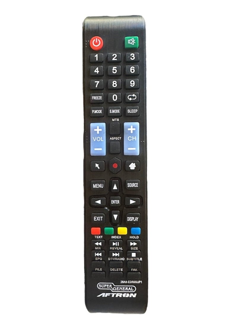 AFTRON Remote Control For AFTRON & SUPER GENERAL PLASMA, LCD, LED And Smart TV Black 