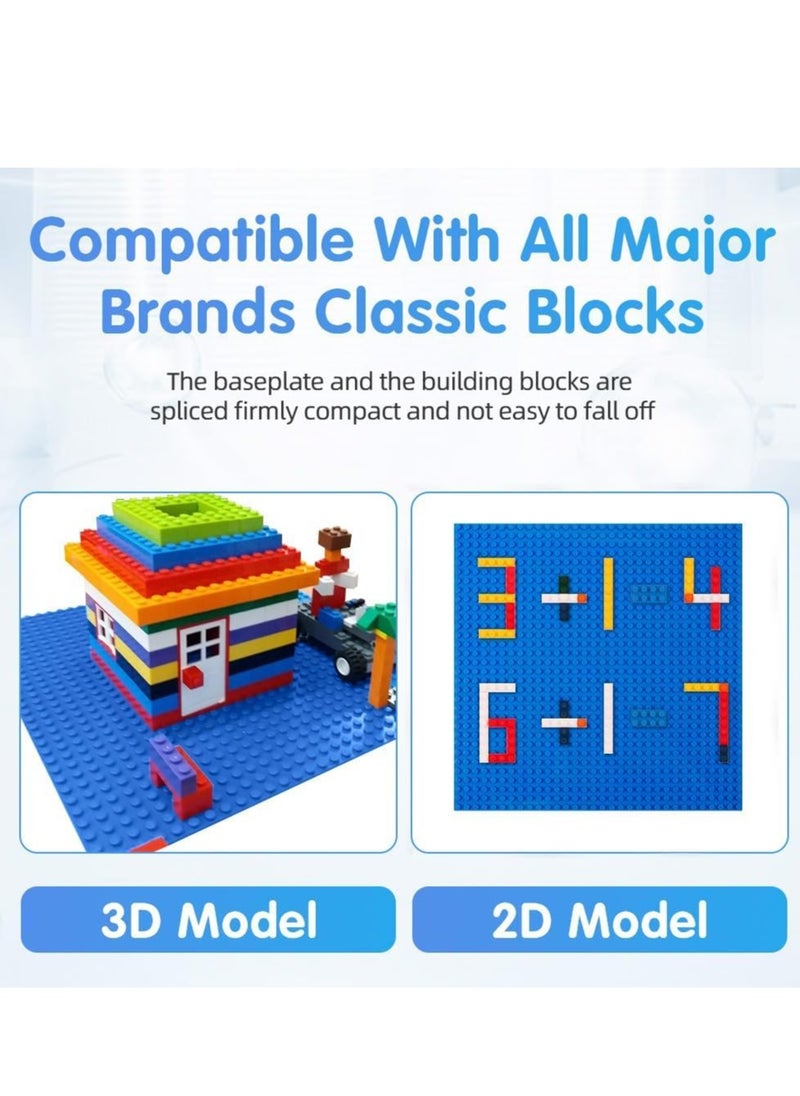 KASTWAVE - أطباق قاعدة كلاسيكية، 4 عبوات مربع 32x32 لقاعدة البناء، 10"×10" لوحة قاعدة بناء كبيرة، متوافقة 100% مع جميع العلامات التجارية الرئيسية، مجموعة لوحة البناء والعرض - Image 1