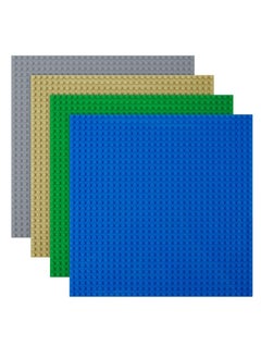 KASTWAVE أطباق قاعدة كلاسيكية، 4 عبوات مربع 32x32 لقاعدة البناء، 10"×10" لوحة قاعدة بناء كبيرة، متوافقة 100% مع جميع العلامات التجارية الرئيسية، مجموعة لوحة البناء والعرض  - Image 1
