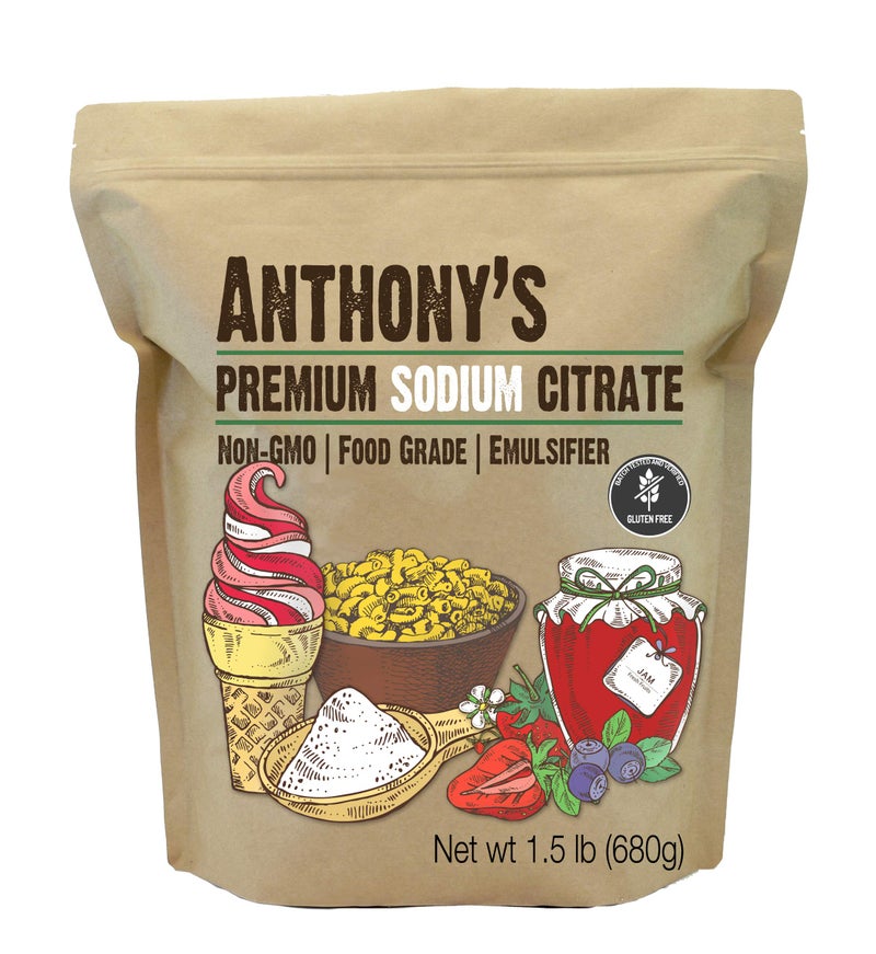 Anthony's Premium Sodium Citrate, 1.5 lb, Non GMO, Food Grade, Emulsifier - Image 1