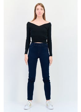 DeFacto Women V-Neck Metallic Sweater, Black  - Image 4
