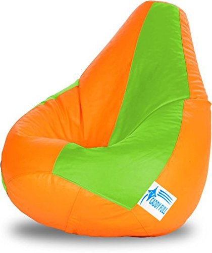 caddyFull Large Bean Bag Without Beans (Green and Orange) - Image 3