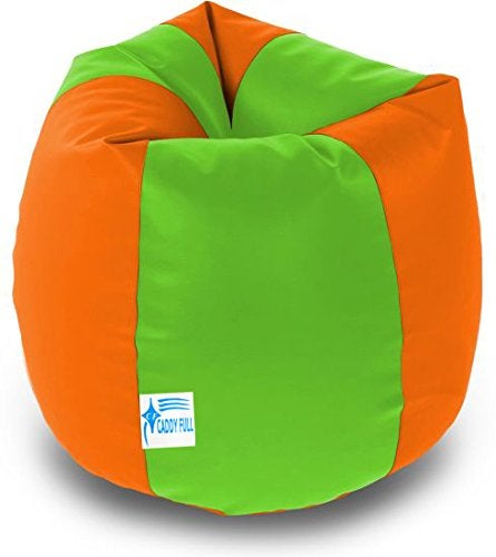 caddyFull Large Bean Bag Without Beans (Green and Orange) - Image 2