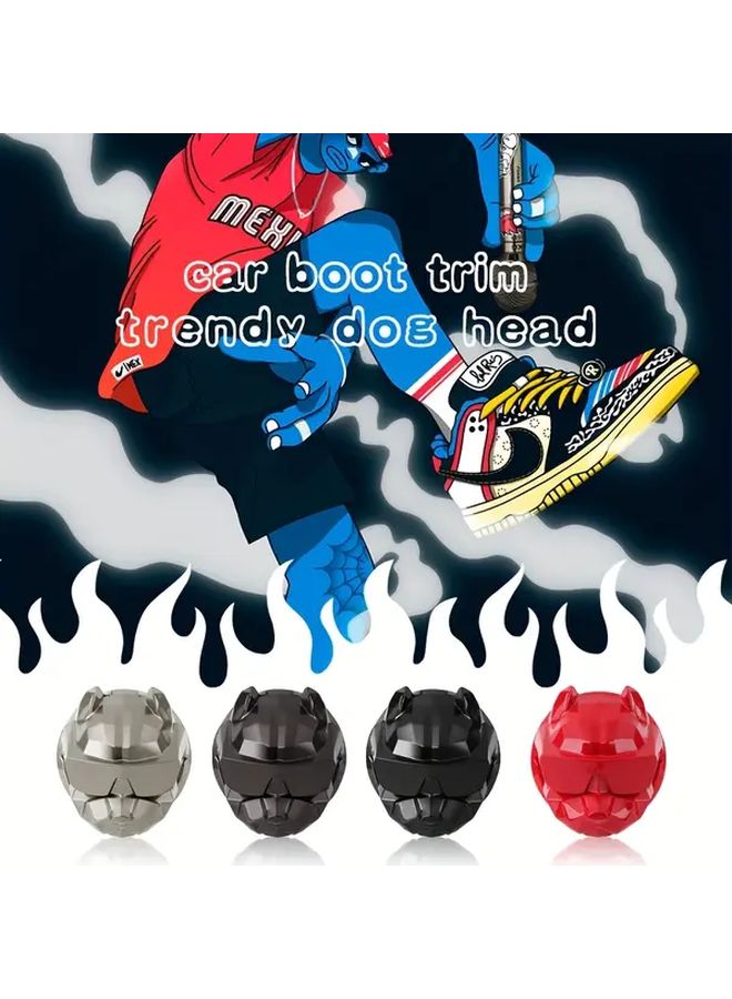 Red Bully Dog Car One Button Start Decorative Cover Protective Ignition Switch Sticker - Image 5