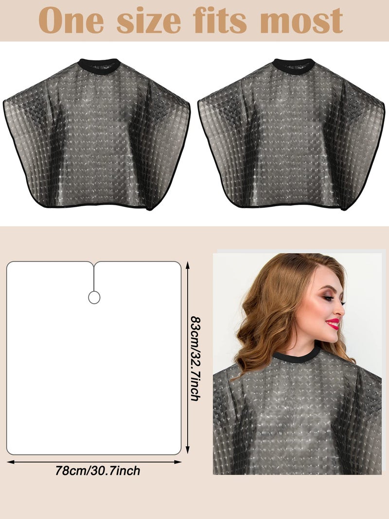 Zhanmai 4 Pieces Hair Color Shampoo Cape for Salons Waterproof Hair Washing Capes Makeup Beauty Salon Apron for Barber(Classic Color) - Image 3