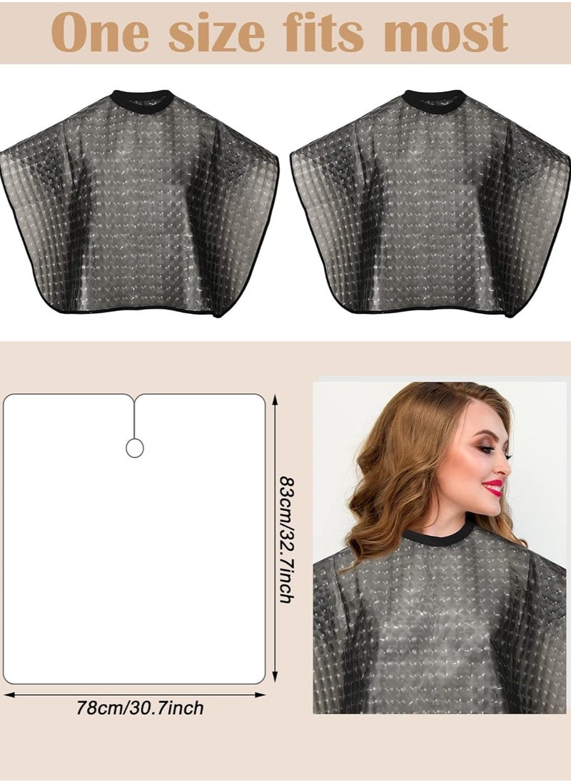 Zhanmai Zhanmai 4 Pieces Hair Dye Cape Shampoo Capes for Salons Waterproof Hair Color Capes Makeup Cape Hair Cutting Cape Beauty Salon Cape Apron for Hair Stylist Barber Bib Hairdressing Styling (Classic)  - Image 3