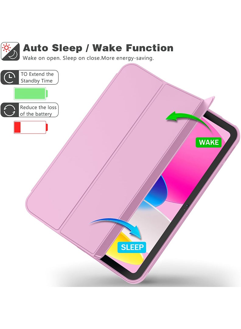 Theodor Case for iPad Air M3 2025/ M2 2024 11-Inch , iPad Air 5/4 (2022/2020 5th/4th Gen 10.9-Inch) with Pencil Holder, Slim Tablet Cover with Soft TPU Back, Auto Wake/Sleep Purple  - Image 5
