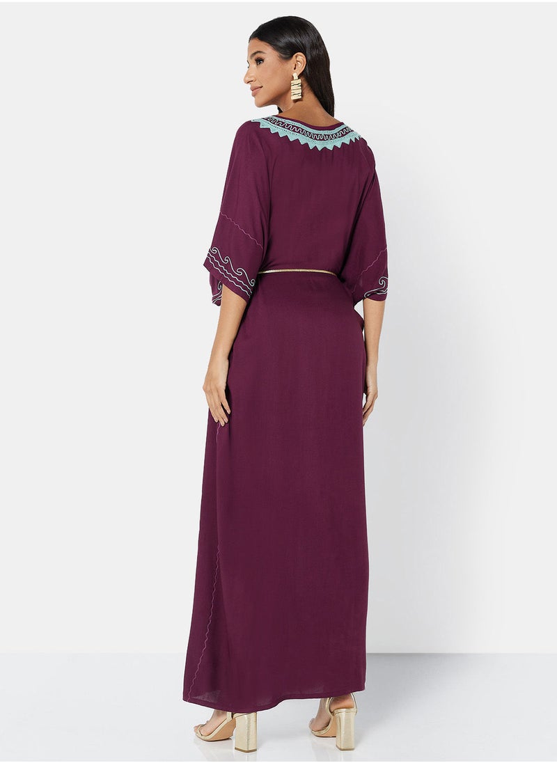 ARABIAN CLOSET EMBROIDERED KAFTAN  - Image 2