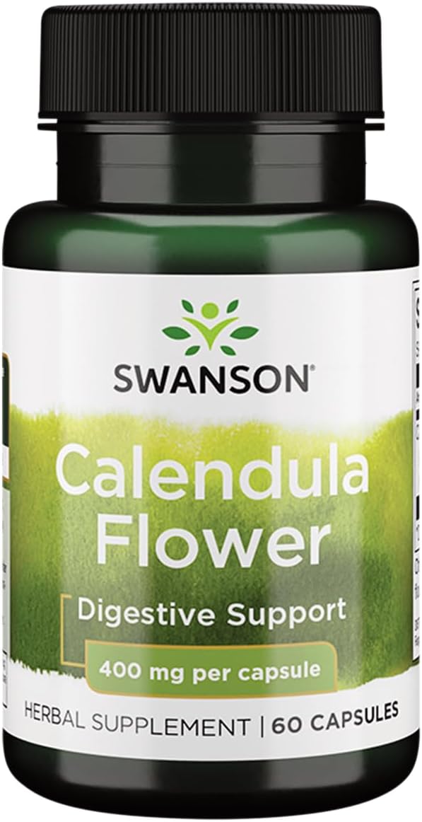 Swanson Full Spectrum Calendula Flower (Marigold) 400 Milligrams 60 Capsules