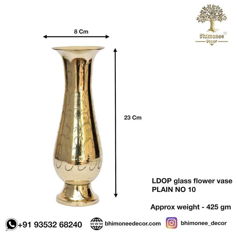 Bhimonee Decor مزهرية زهور من نحاس بيدري بعمل فني 10 - Image 2
