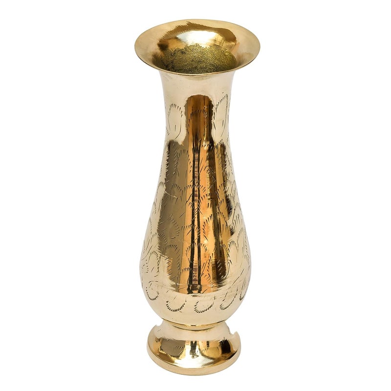 Bhimonee Decor مزهرية زهور من نحاس بيدري بعمل فني 10 - Image 3