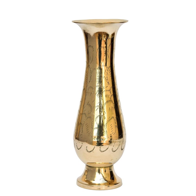 Bhimonee Decor مزهرية زهور من نحاس بيدري بعمل فني 10 - Image 1