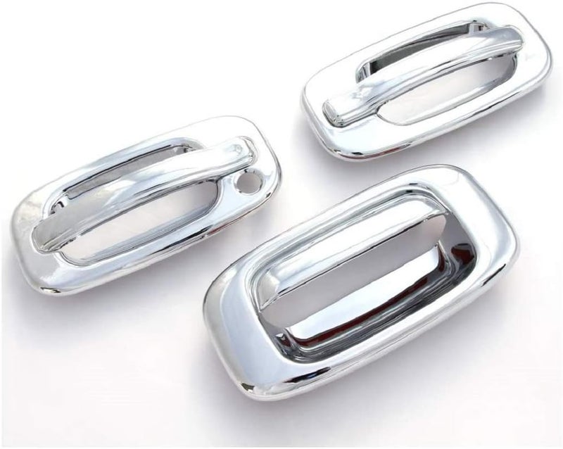 Haneex Chrome Door Handle and Tailgate Covers for 1999-2006 Chevy Silverado 1500 2500 3500 (2 DR)