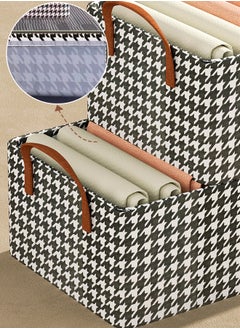 Haidue 3 Pieces Foldable Closet Storage Organizer Washable Closet Storage Box with Carrying Handles Cube Storage Bin for Clothes Wardrobe Home Bedroom Office  - Image 4