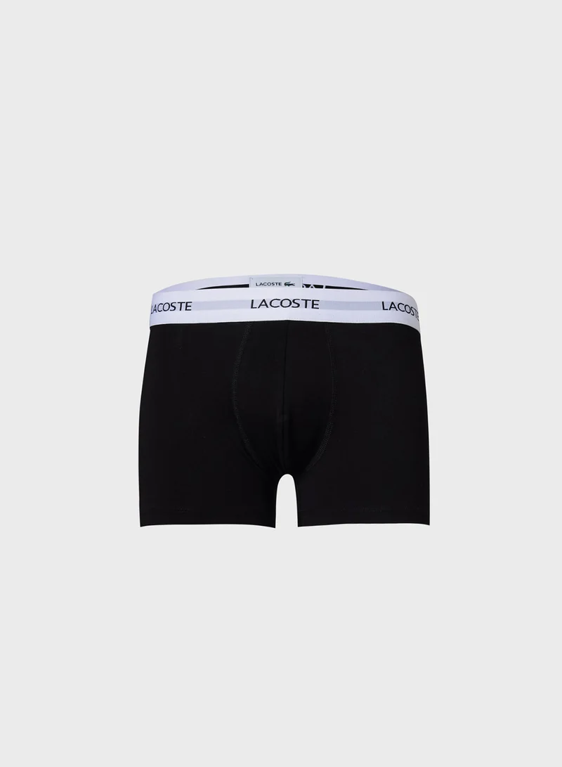 LACOSTE 3-Pack Stretch Cotton Trunks