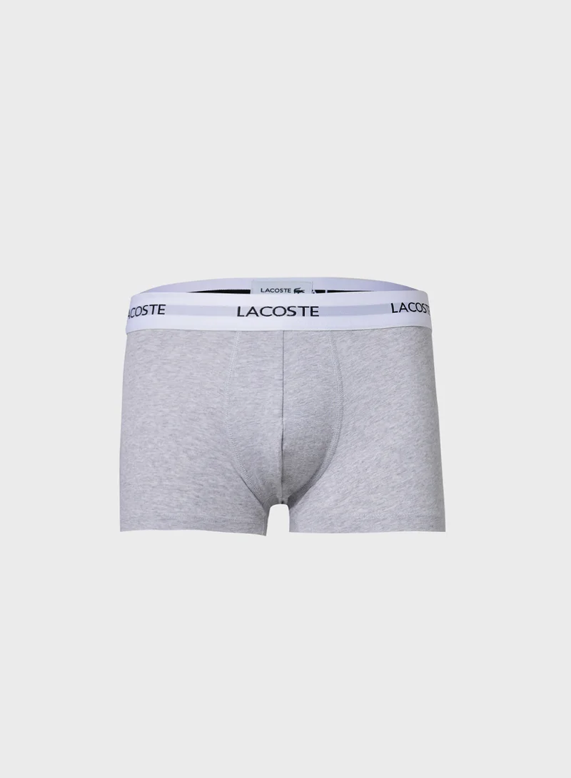 LACOSTE 3-Pack Stretch Cotton Trunks