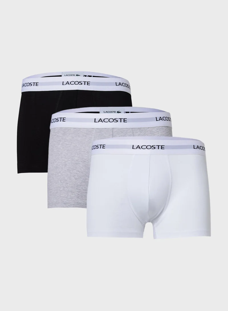 لاكوست 3-Pack Stretch Cotton Trunks
