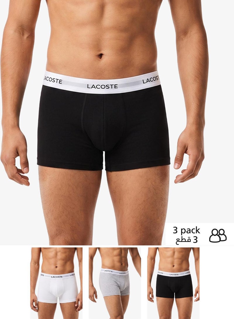LACOSTE 3-Pack Stretch Cotton Trunks - Image 1
