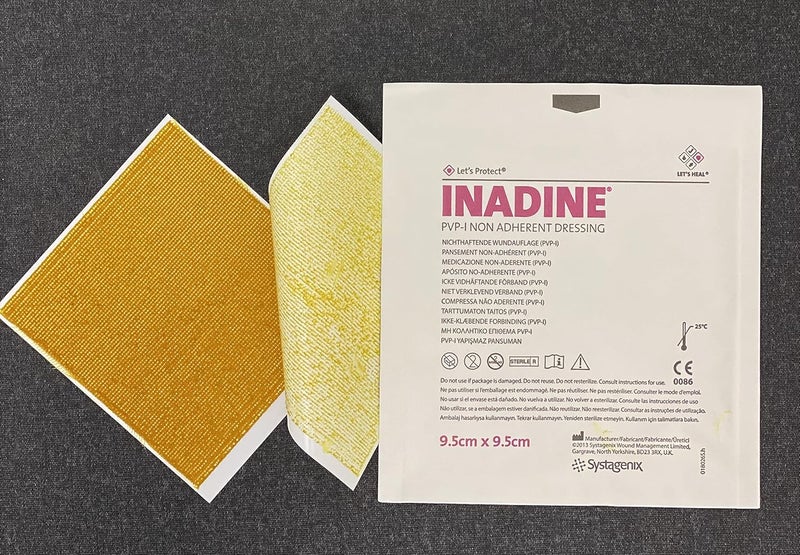 MediSale Inadine Non Adherant Dressings 95cm x 95cm Infection Preventing 5 PackG - Image 1