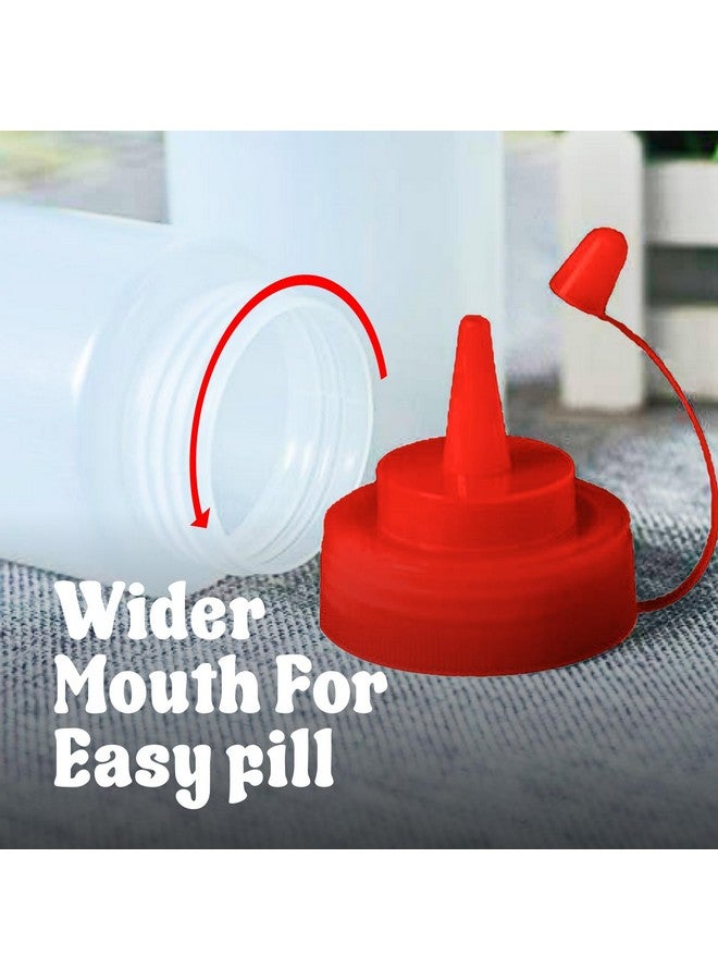 Norcalway Norcalway Condiment Squeeze Bottles for Sauces Liquids - 12 OZ Kitchen Squirt Bottles for Liquids - Plastic Condiment Bottles for Sauce, Ketchup, Dressing, Oil - Easy Pour & Clean - Image 2