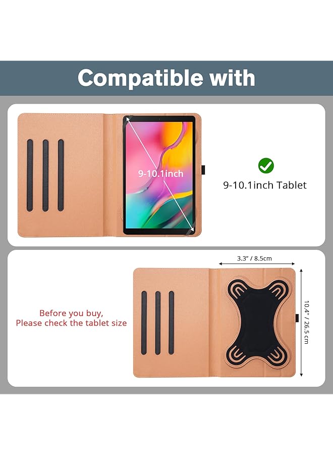 Procases 9 Inch -10.1 Inch Inch Universal Tablet Case Protective Cover Stand Folio Case For 9 10 10.1 Inch Android Touchscreen Tablet With 360 Degree Rotatable Kickstand Multiple Viewing Angles -Lightpurple - Image 2